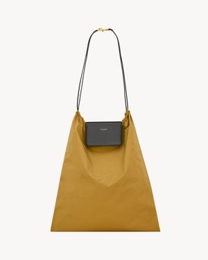 Saint Laurent Foulard Folding Pouch - Natural