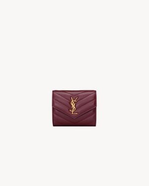 Saint Laurent Portafogli Cassandre Multi-Fold - Rosso