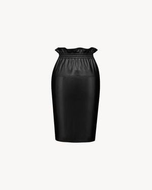 Saint Laurent Paperbag Pencil Skirt - Black