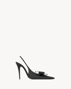 Saint Laurent Tea Slingback Court Shoes - White