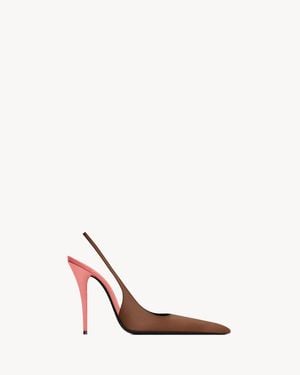 Saint Laurent Deroche Slingback Court Shoes - Pink