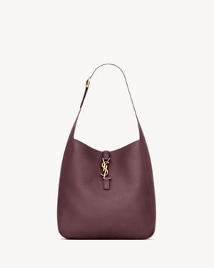 Saint Laurent Saint Laone Sizerent Le 5 À 7 ソフト ラージ（グレインレザー） - パープル