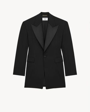 Saint Laurent Single-Breasted Tuxedo Jacket - Black