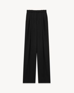 Saint Laurent Wide-Leg Trousers - Black