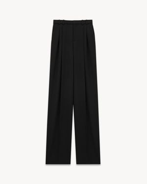 Saint Laurent Wide-Leg Pants - Black