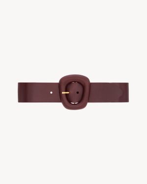 Saint Laurent Covered Buckle Belt - Purple