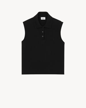 Saint Laurent Cassandre Polo Shirt - Black