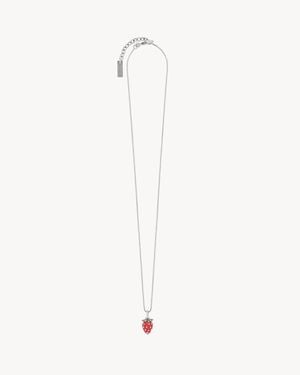 Saint Laurent Strawberry Necklace - White
