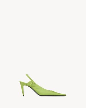 Saint Laurent Anne-Marie Slingback Court Shoes - Green