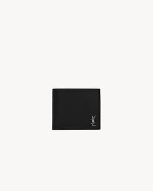 Saint Laurent Portafogli Tiny Cassandre East/West Con Portamonete - Bianco