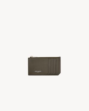 Saint Laurent Paris Fragments Zip Card Case - Multicolour
