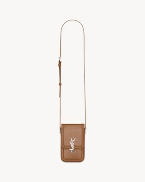 Saint Laurent ソルフェリーノ ミニ バッグ（スムースレザー） マロン - ホワイト