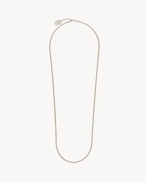 Saint Laurent Collier Chaîne Long En Métal - Blanc