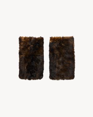 Saint Laurent Muffs Aus Shearling - Schwarz