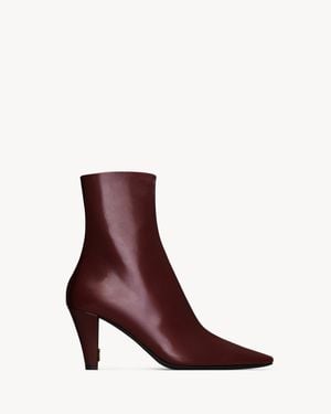 Saint Laurent Jill Booties - Purple