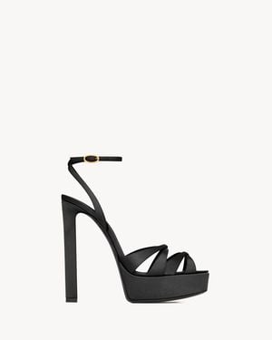 Saint Laurent Chandelle Platform Sandals - White