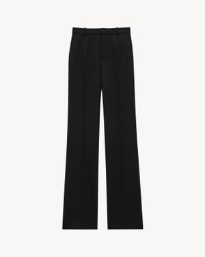 Saint Laurent Pantaloni Smoking Svasati - Nero