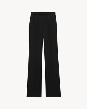 Saint Laurent Wool Tailored Trousers - Black