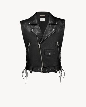 Saint Laurent Biker Vest - Black