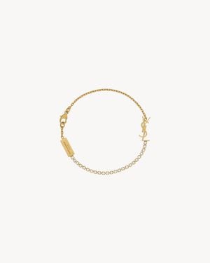 Saint Laurent Cassandre Charm Bracelet - Metallic