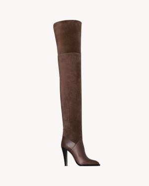 Saint Laurent Saint Laone Sizerent Nadja Boots - Brown
