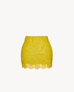 Saint Laurent Baroque Mini Skirt - Yellow