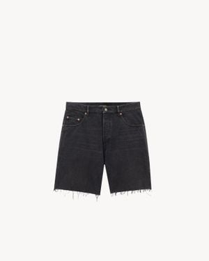 Saint Laurent バミューダショートパンツ（ブラックカラー ヴァンドームデニム） ブラック