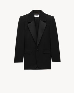Saint Laurent Single-Breasted Tuxedo Jacket - Black