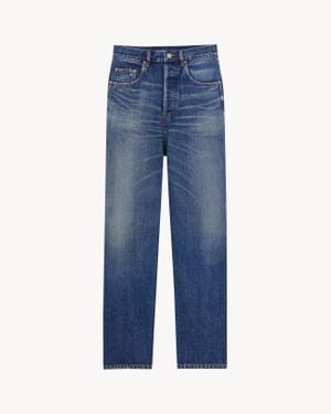 Saint Laurent ヘリテージ ヴィンテージブルーデニム製 ハイライズジーンズ ブルー