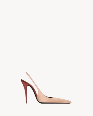 Saint Laurent Deroche Slingback Court Shoes - Pink