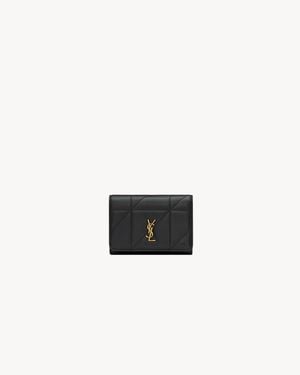 Saint Laurent Jamie Slim Tri-Fold Wallet - White