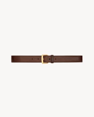 Saint Laurent Square Buckle Belt - White