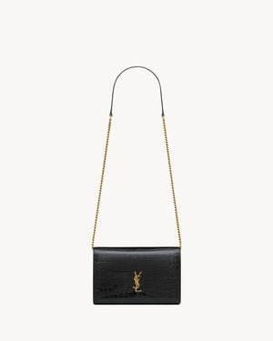 Saint Laurent Cassandre Envelope Chain Wallet - White