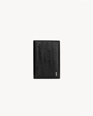 Saint Laurent Custodia Per Passaporto Tiny Cassandre - Nero