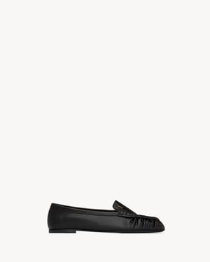 Saint Laurent Loaferino Ballerinas - White