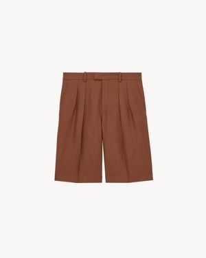 Saint Laurent Bermuda Shorts - Brown