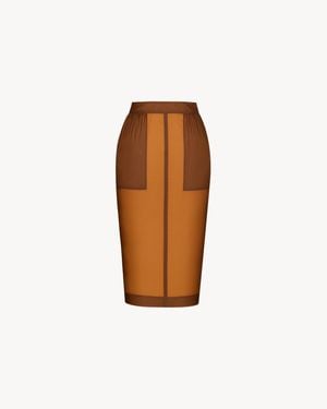Saint Laurent Pencil Skirt - White