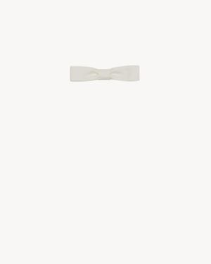 Saint Laurent Rectangular Bow Tie - White