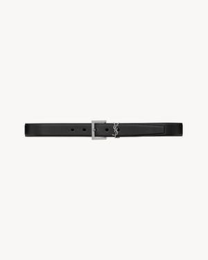 Saint Laurent Leather Belt - White