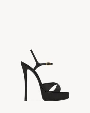 Saint Laurent Sandali Con Plateau Debbie - Nero
