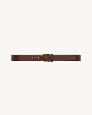 Saint Laurent Minimal Belt - Natural