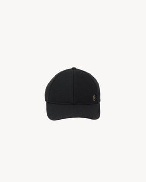Saint Laurent Berretto Da Baseball Ysl - Nero