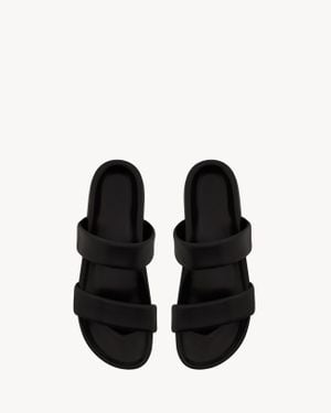 Saint Laurent ニコルス スライド（スムースレザー） ブラック