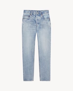 Saint Laurent 90's High-Rise Cropped Slim Jeans - Blue