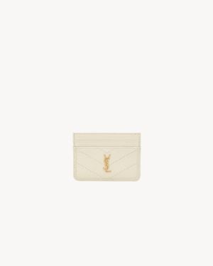 Saint Laurent Saint Laone Sizerent ニキ カードケース（ヴィンテージレザー） - ホワイト