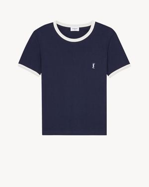 Saint Laurent Cassandre T-Shirt - Blue