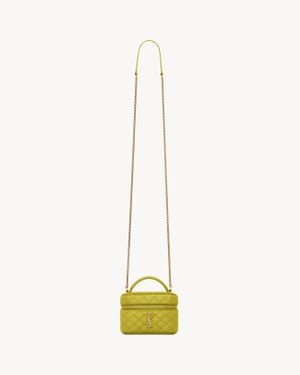 Saint Laurent Saint Laone Sizerent ギャビー マイクロ ヴァニティバッグ（ラムスキン） - ナチュラル