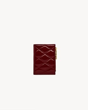 Saint Laurent Cassandre Bijou Bi-Fold Wallet - Red