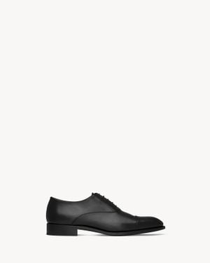 Saint Laurent Adrien Richelieus En Cuir Box - Blanc