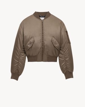 Saint Laurent Bomber Jacket - Natural